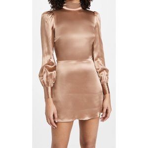 Reformation Silk Kim Dress in Buff NWT 10